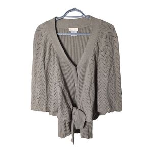 Collection eighteen Wool Rabbit Hair Pointelle Knit Kimono Style Sweater Size ML